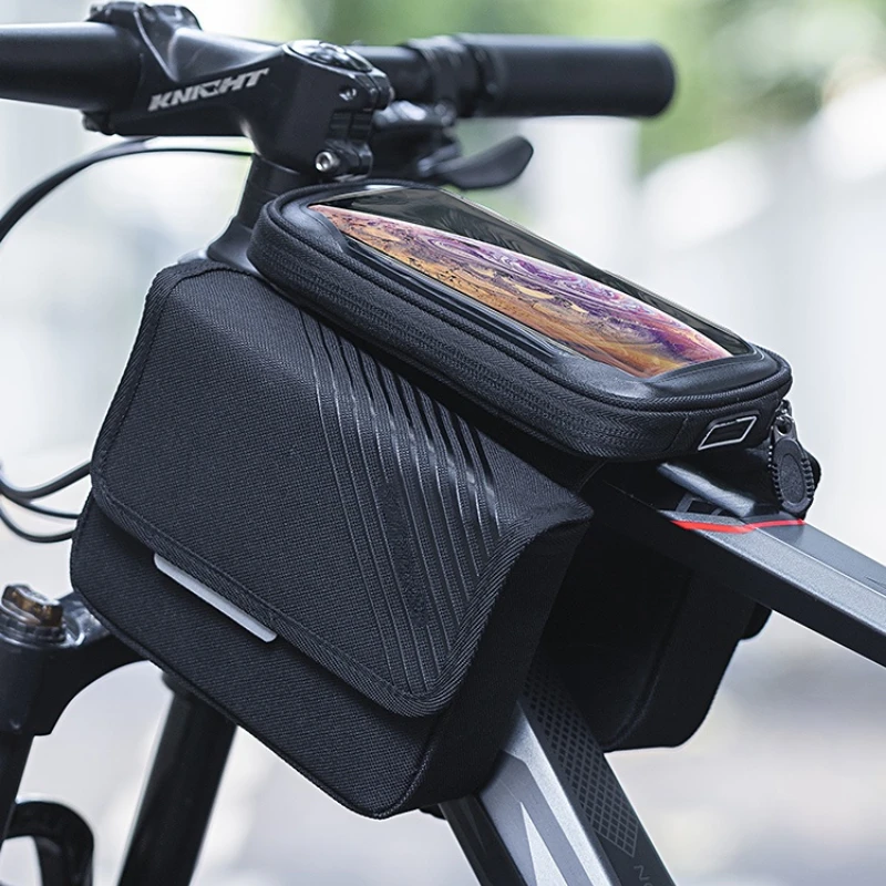 Bicycle bag mobile phone touch screen car front bag tube bag mountain bike saddle bag riding equipment accessories