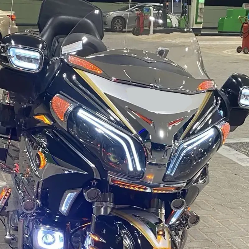 Immagine 3: 2013-2017 Per Honda Gold Wing GL1800B F6B Parabrezza Panical Cafe Racer con Strato Rinforzato per Forte Protezione