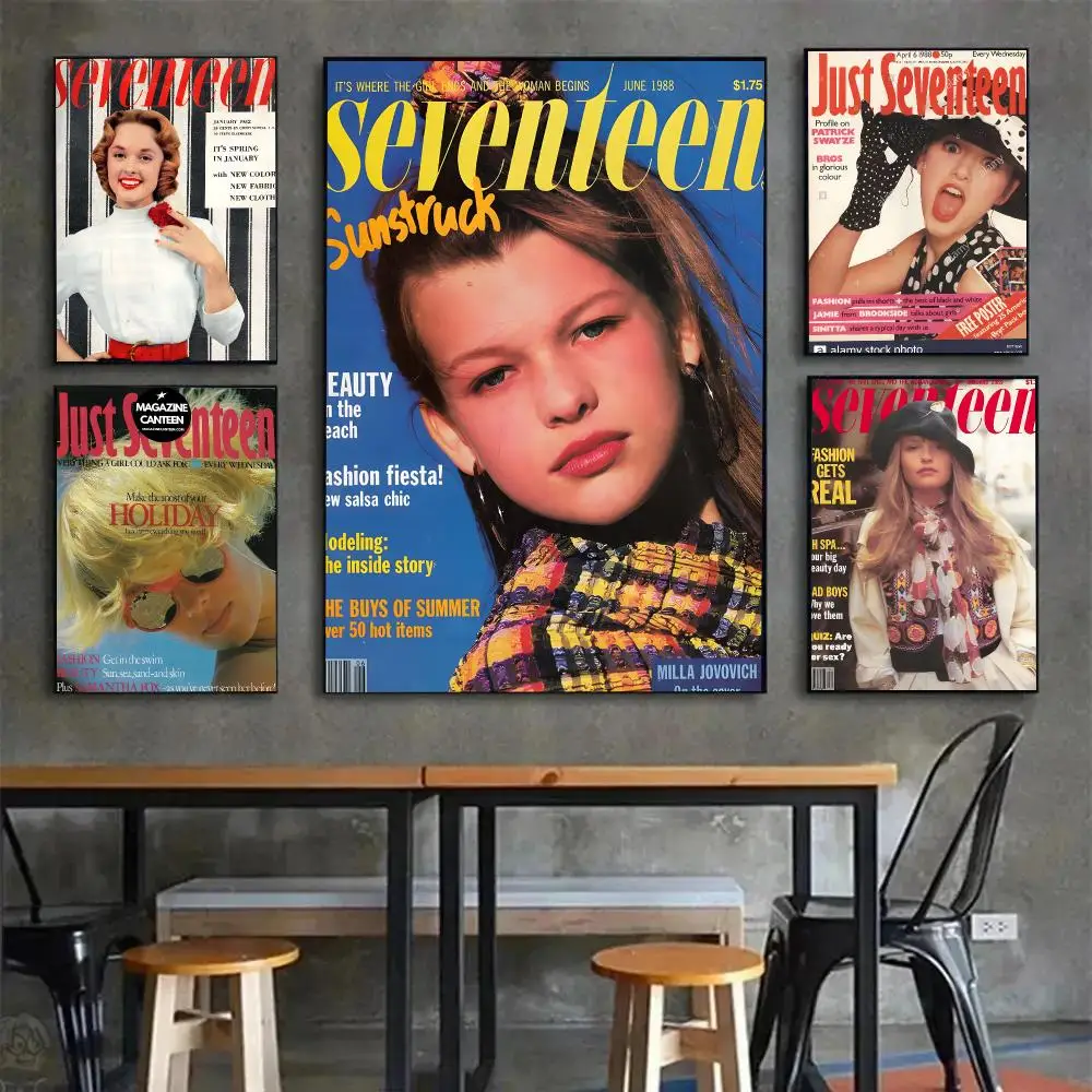 Magazine Publication Just Seventeen Poster Painting Wall Art Mural for Living Room Home Decor and Gifts