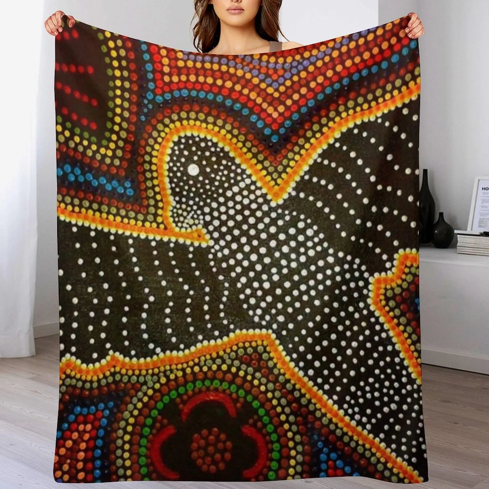 

Black cockatoo - dreaming Throw Blanket wednesday Bed Luxury Brand anime Blankets