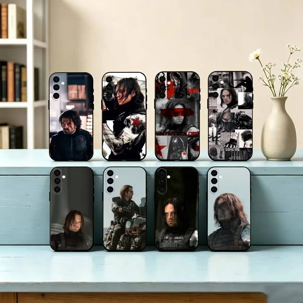 B-Bucky Barne-Winter S-Soldier Phone Case Black Silicone Soft For Samsung Galaxy A73,A72,A71,A70,A53,A52,A51