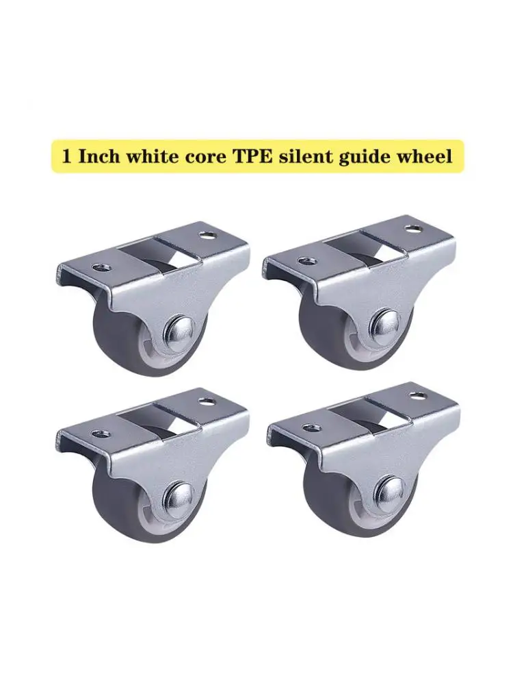 

4 Pcs/lot 1 Inch Silent Drawer Wheels/small Miniature Grey Rubber Tpe Directional Pulley/furniture Tatami Drawer Wheels