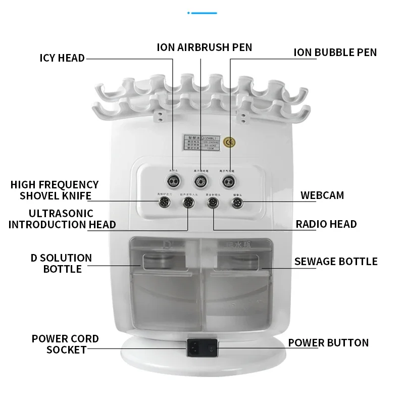 수소 및 산소 작은 거품 미용 기기, 피부 종합 관리 기기, 피부 테스터, 150W