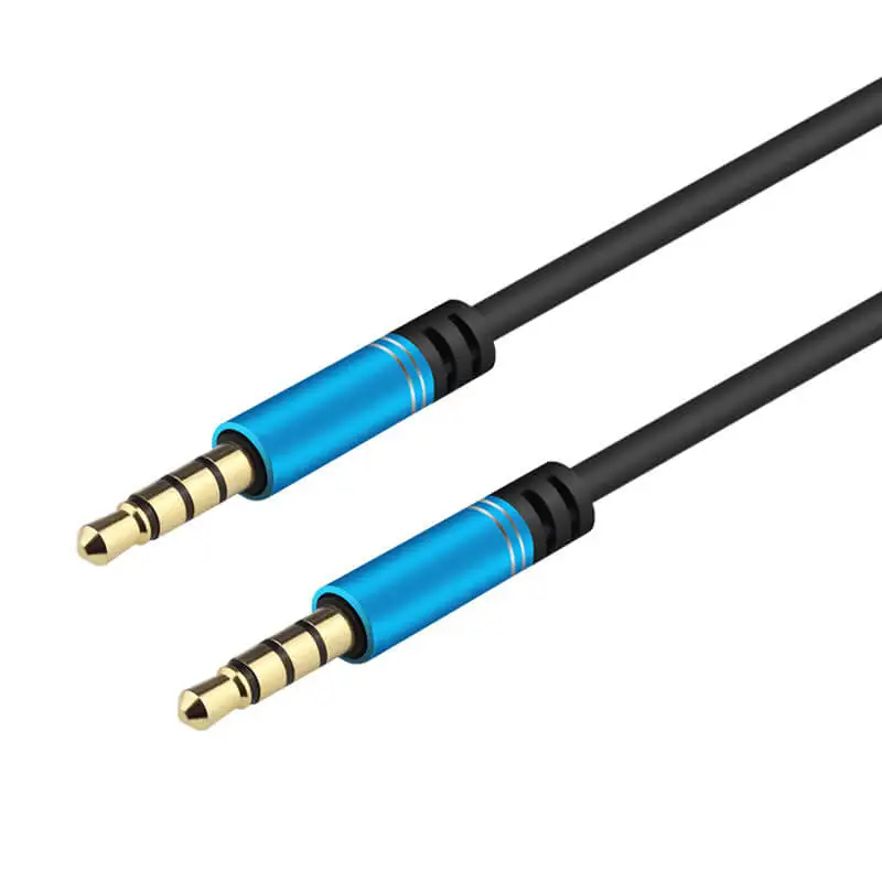 Cable trenzado de nailon de alta calidad AUX HIFI de 3,5mm, Cable de extensión de Audio Digital de 3,5mm C, para ordenador, altavoz, auriculares y