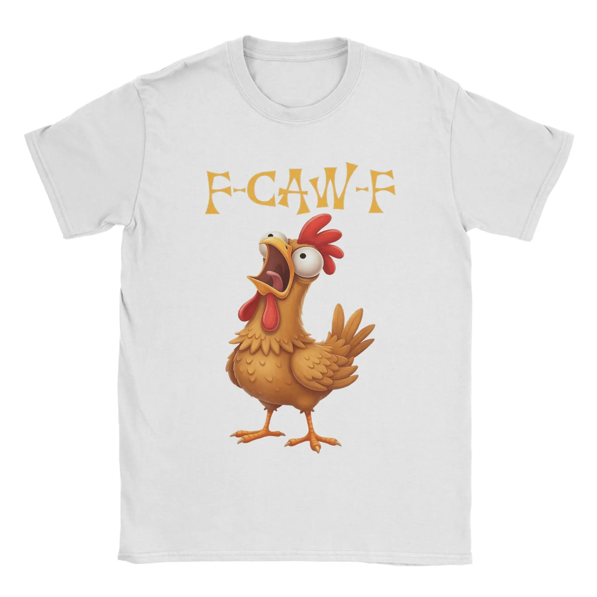 تي شيرت غير رسمي متعة F-Caw-F الديك الطيور F Caw-F موضة تي شيرت 2025 الصيف الرجال القطن تي شيرت Y2K ملابس بأكمام قصيرة #3