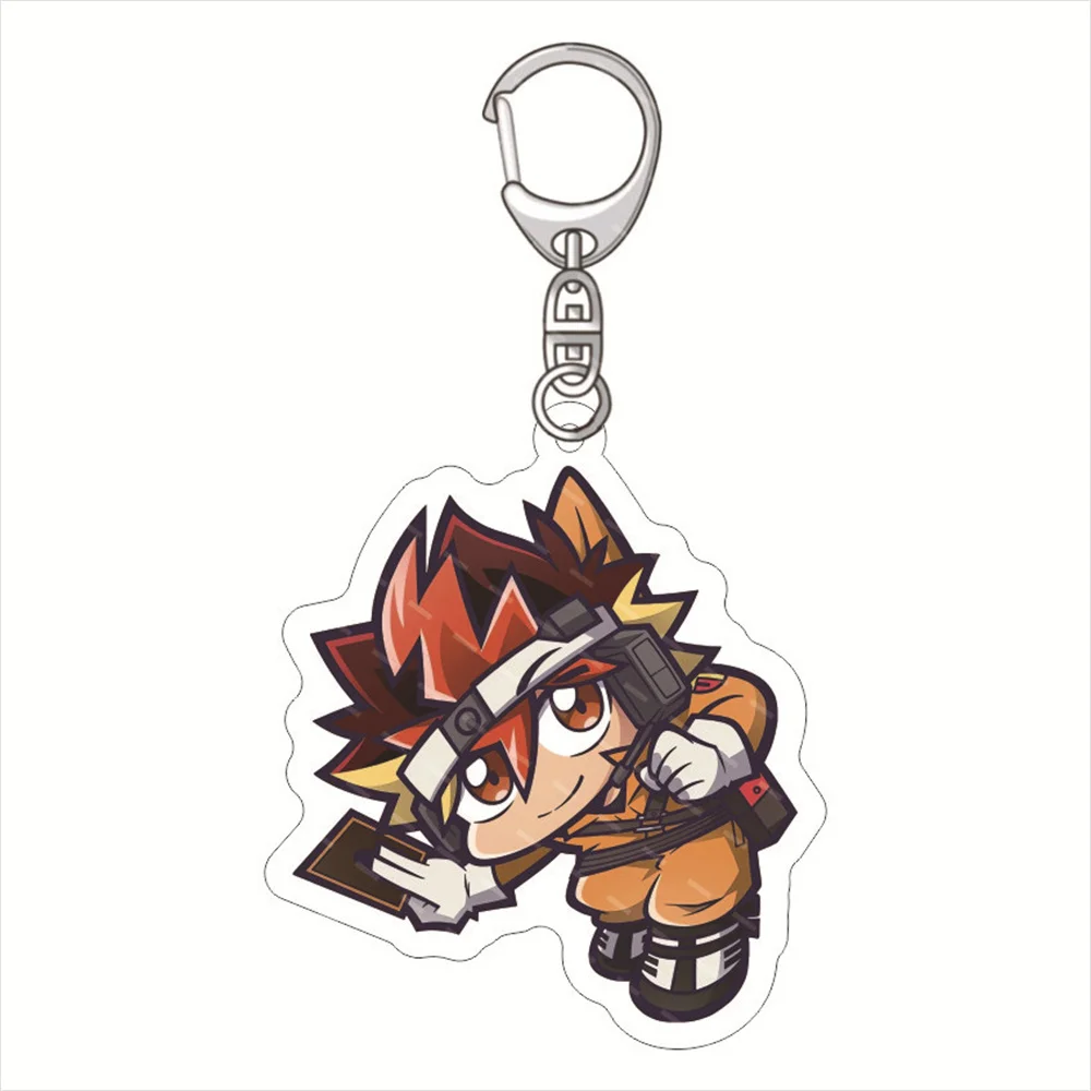 Anime YuGiOh Yu-Gi-Oh! VRAINS Keychain Doll AI Yusaku Fujiki Ryoken Kogami Acrylic Keyring Pendant friend for Toy Gift