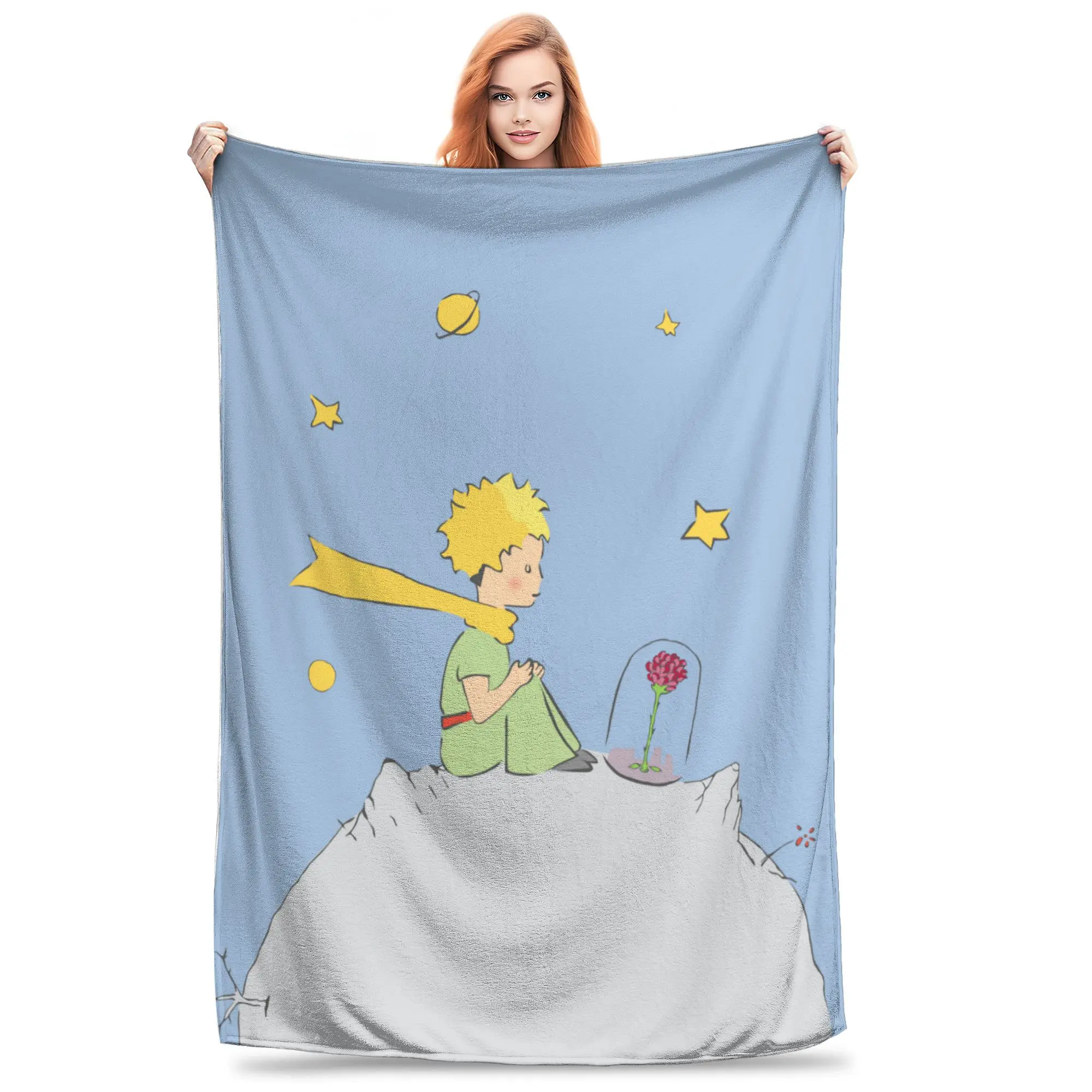 

Le Petit Prince Blanket Multi-size Cozy and Lightweight The Little Prince Throw Blankets for Couch Sofa and Bed