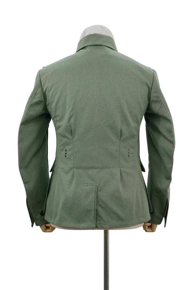 Feldbluse-túnica verde moteada de Policía Alemana, Túnica de verano, WWII, M36 EM, GUHI-001