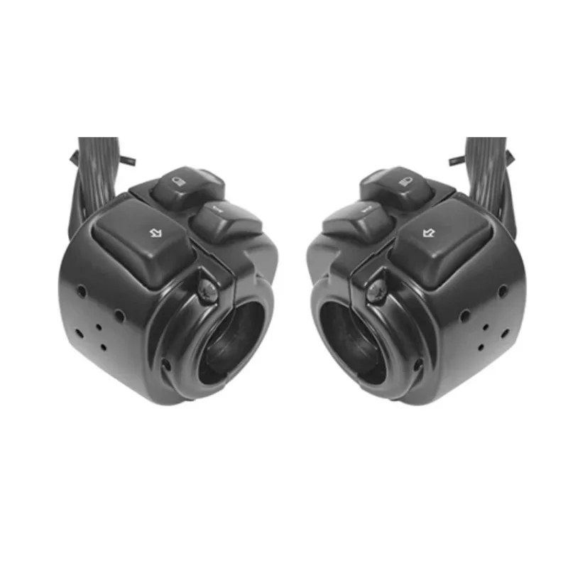 

Мотоциклетный переключатель управления рулем 25 мм с жгутом проводов, черный/хромированный для Harley Softail Dyna Sportster 883 1200 V-Rod