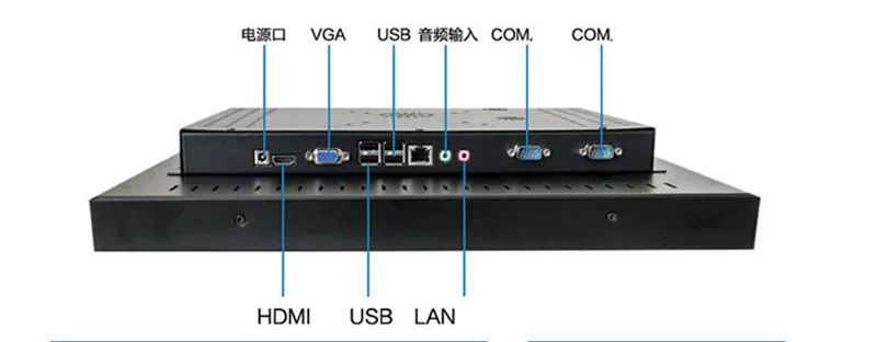 Ip65 embutido industrial fanless painel pc 17 Polegada com suporte de quantidade de parede | tudo-em-um pc