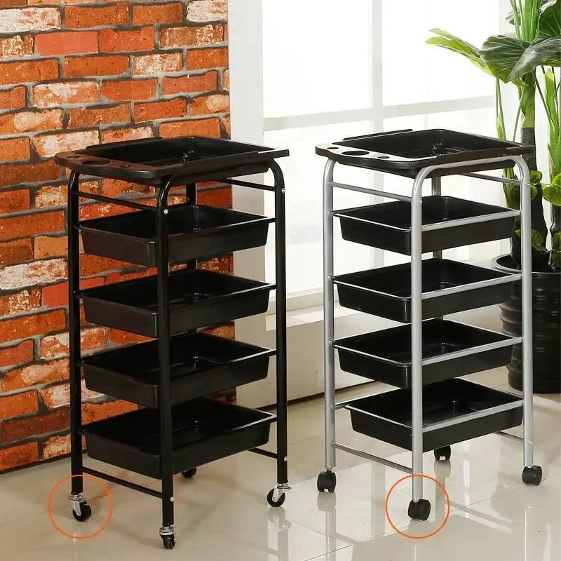 المصمم صالون التجميل تروللي مصمم شرب ماكياج صالون عربة مانيكير معدات واجن ميت رولين أثاث التجميل YN50ST #4