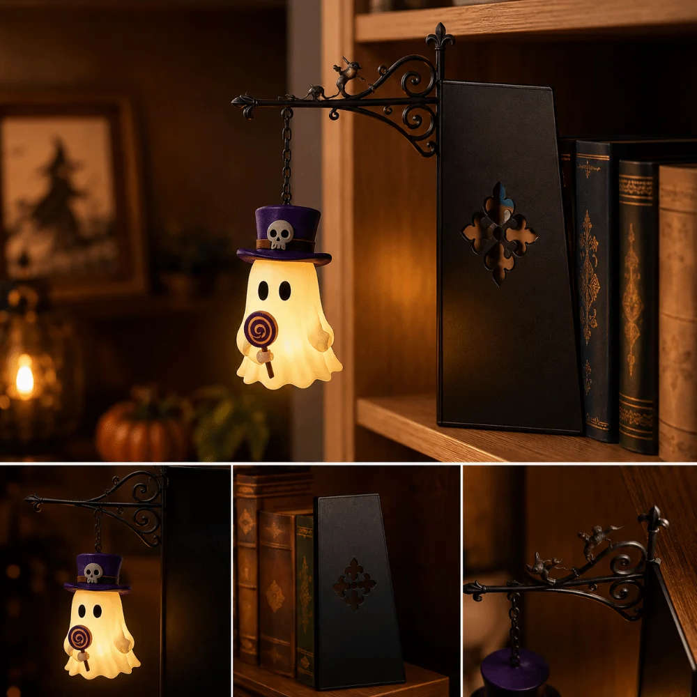 Vintage Style Bookshelf Lamp LED Light Soft Warm Light Bookshelf Light Compact Delicate Structure Non-Glare Illumination
