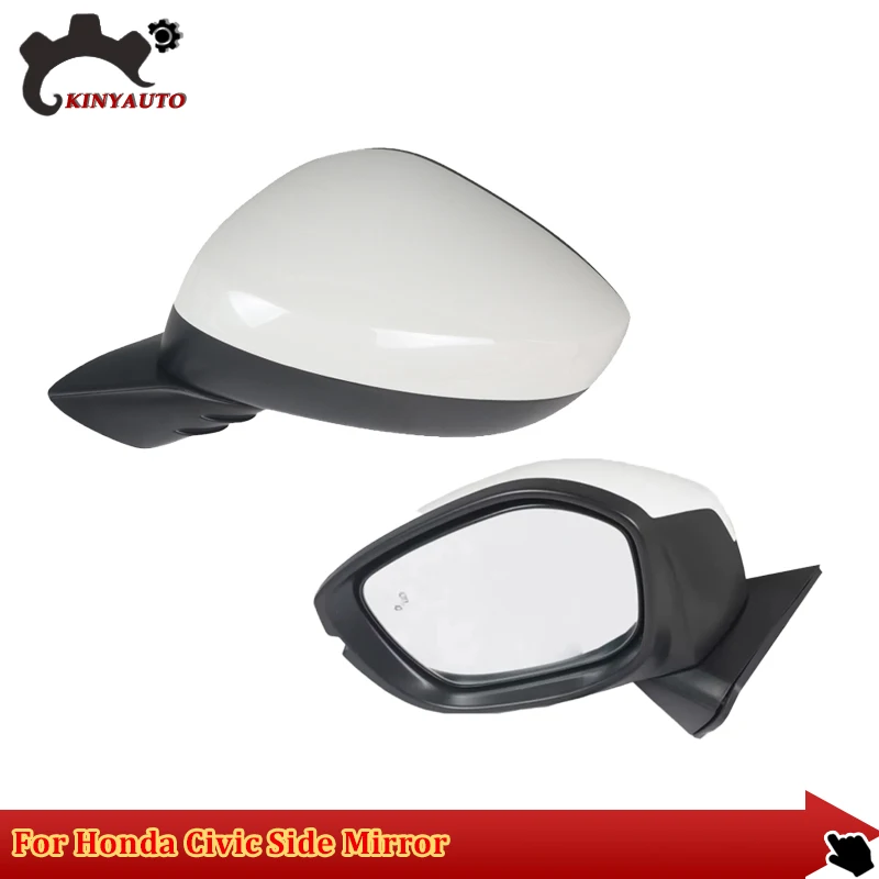 

For Honda Civic Side External Rearview Rear view Mirror Assembly Assy INCL Lens Turn Signal Light Shell Frame Cover Holder
