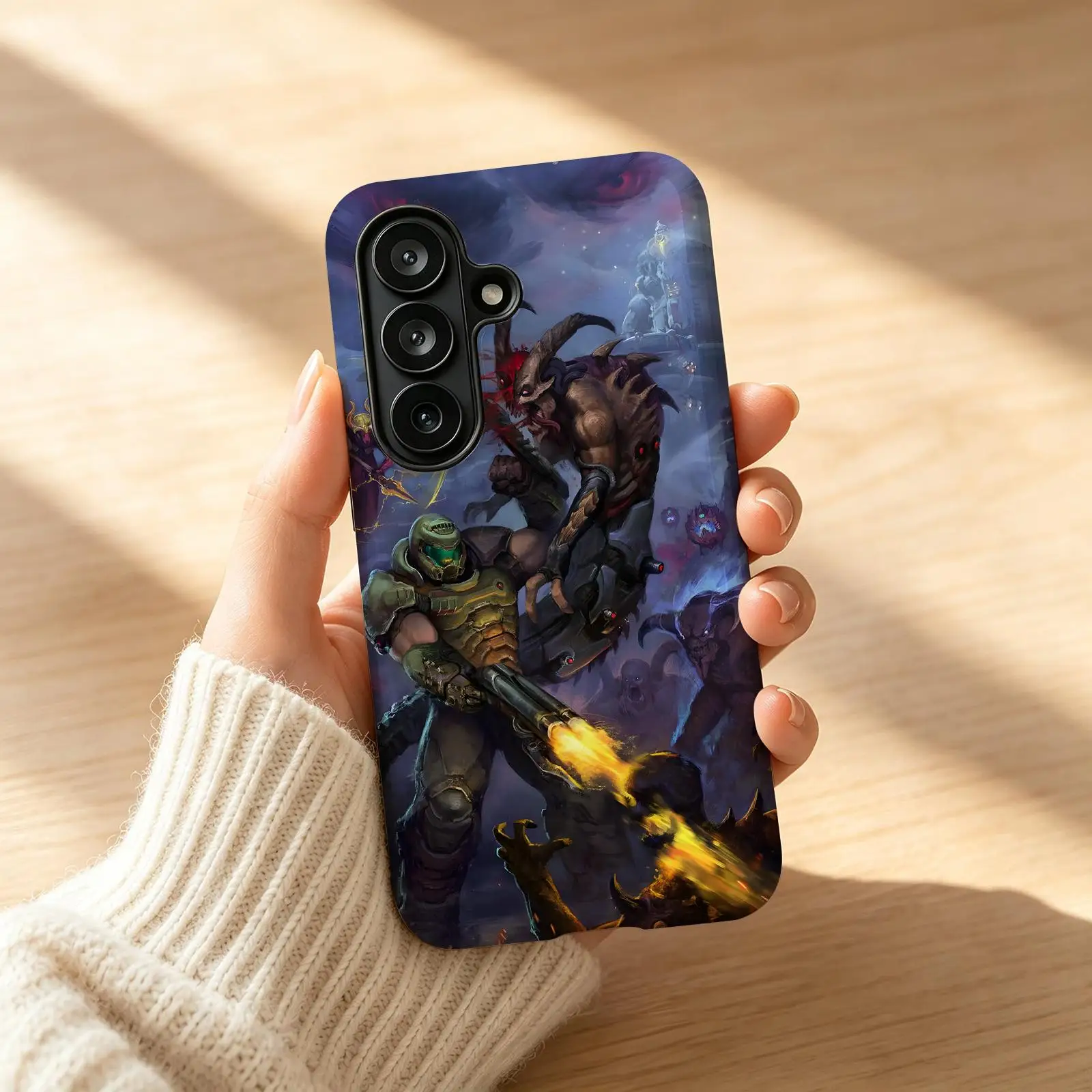 Phone Case For Samsung Galaxy A57 A56 A37 A27 A17 A36 A26 A55 A35 HOT GAME DOOM  Glossy Film Phone Case