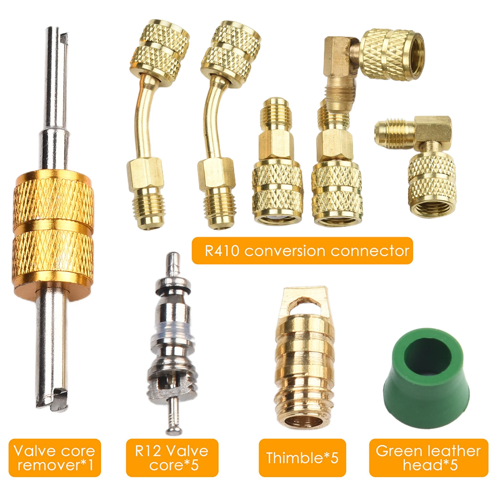 1/4SAE-5/16SAE R410 Adapter Kit Split Adapter No Hazards AD for B R Spool AD C Refrigerantion Hose Connector Refrigeration