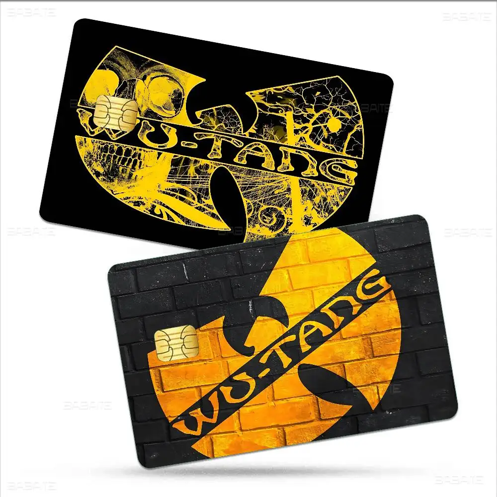 Classic Hip-Hop Group W-Wu-Tang Credit Card Skin Stickers No Adhesive Residue Water Proof for VISA Credit Card Subway Access