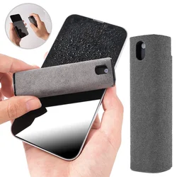 2 In 1 Phone Screen Cleaner Spray Computer Mobile Phone Screen Dust Remover Tool Microfiber Cloth For iPhone iPad Apple Polish
