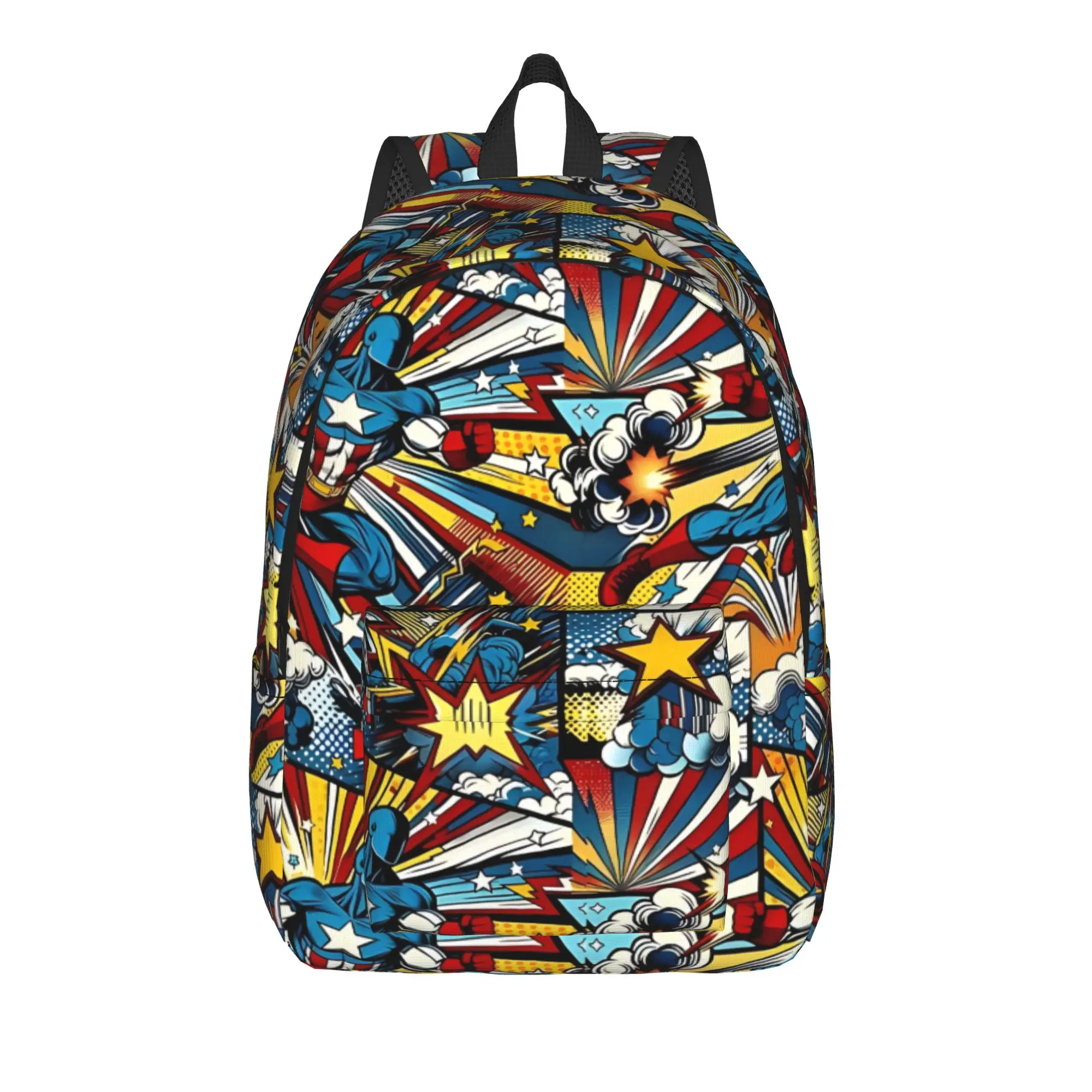 

Back to school season Good Quality Dynamic Comic Hero Burst Pattern Throw Blanket Schoolbag Marvel Female Storage Bag Backpack