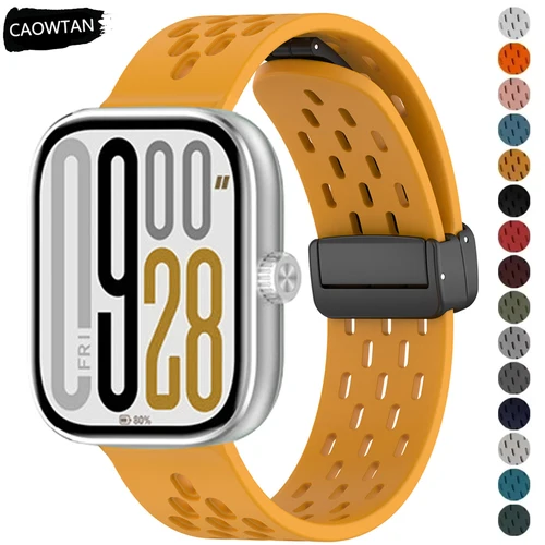 Imagen 1 del producto Correa de silicona para reloj Redmi 5 4, Correa deportiva con hebilla magnética para Mi band 9pro 8pro, accesorios de pulsera transpirables