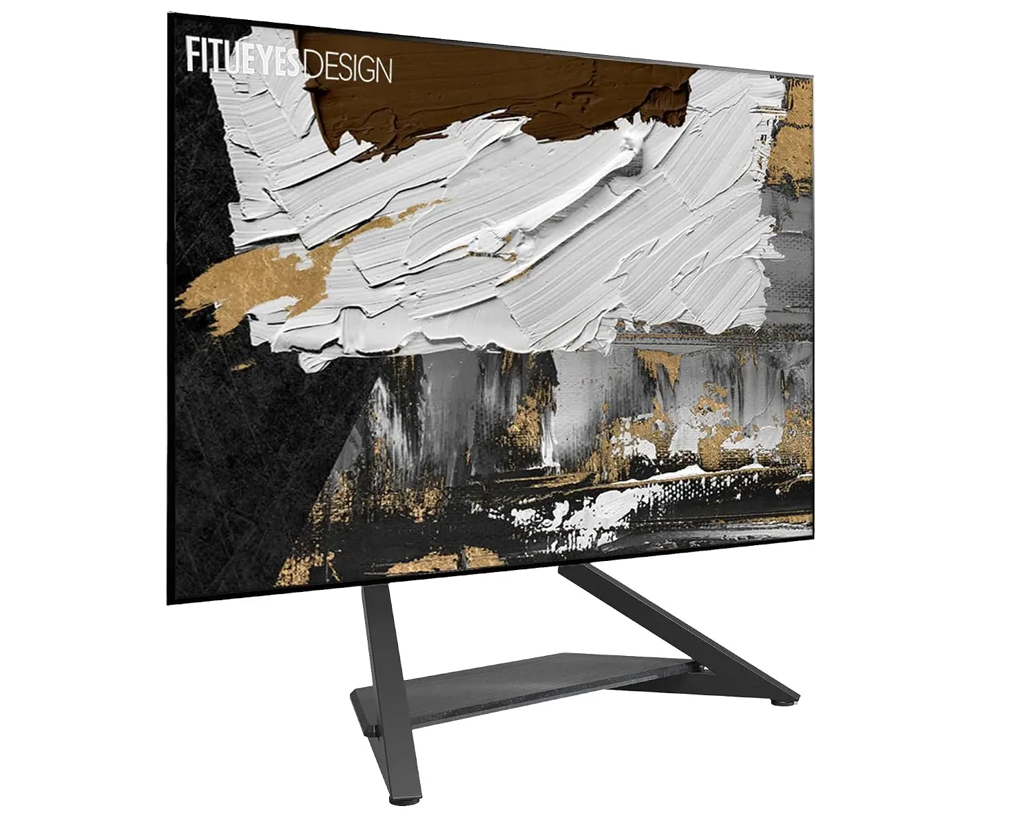 Universal TV Stand with Wooden Base Shelf Angle Adjustable for 55-88 Inch Bedroom Low Profile Television Stand, Customized