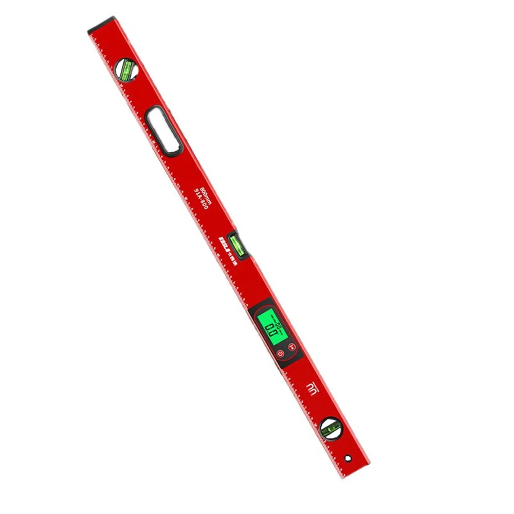LED Display Digital Protractor 0-90° Range High Precision Electronic Inclinometer with Horizontal Vertical Bubble Anti Slip