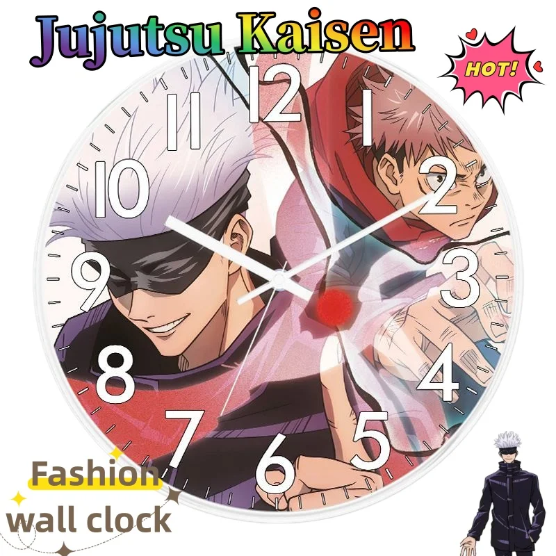 

Часы Jujutsu Kaisen: милые, модные, мультяшные, креативные, бесшумные кварцевые часы для спальни, подарок на день рождения для друзей