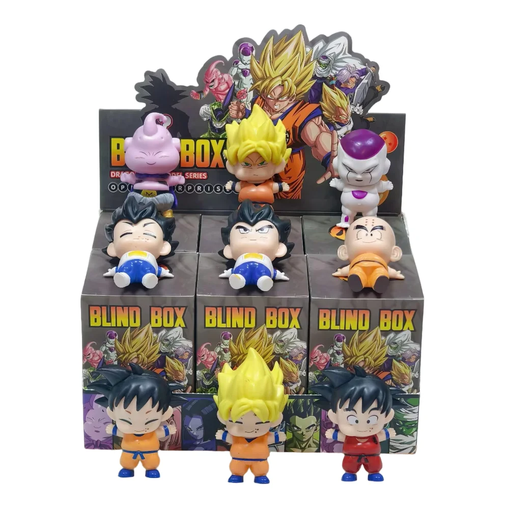 9 Caja ciega para comer y llenar Dragon Ball hecha a mano Super Saiyan Sun Wukong Begita Frisa huevo retorcido para comer y jugar ornamento