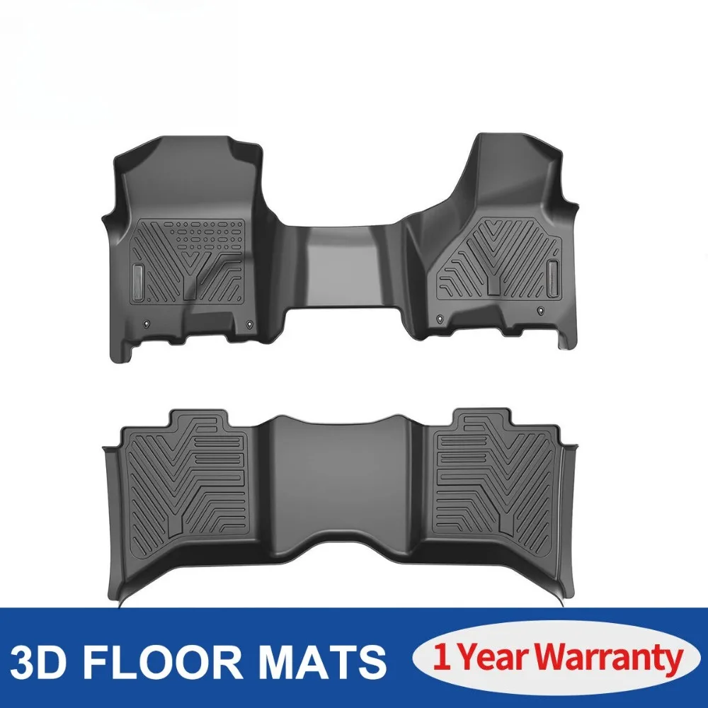 3D Floor Mats for 2013-2018 Dodge Ram 1500 2500 3500 Crew Cab All Weather Liners
