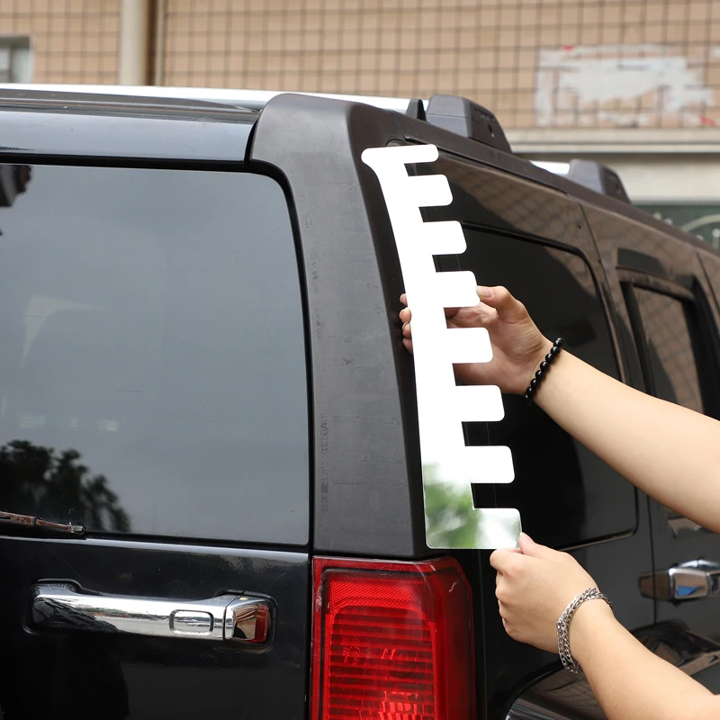 For Hummer H3 2005-2009 Stainless Steel Silver Tail Light Trim Sequins Car Exterior Decor Modifications Accessories