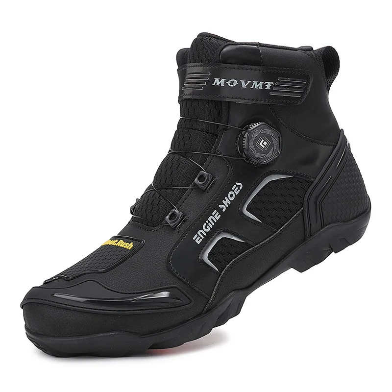 Motorcycle Boots Men, Anti-fall Motocross Boots, Off Road Motorbike Riding Shoes, Shock Resistant Protective Footwear for Outdoo