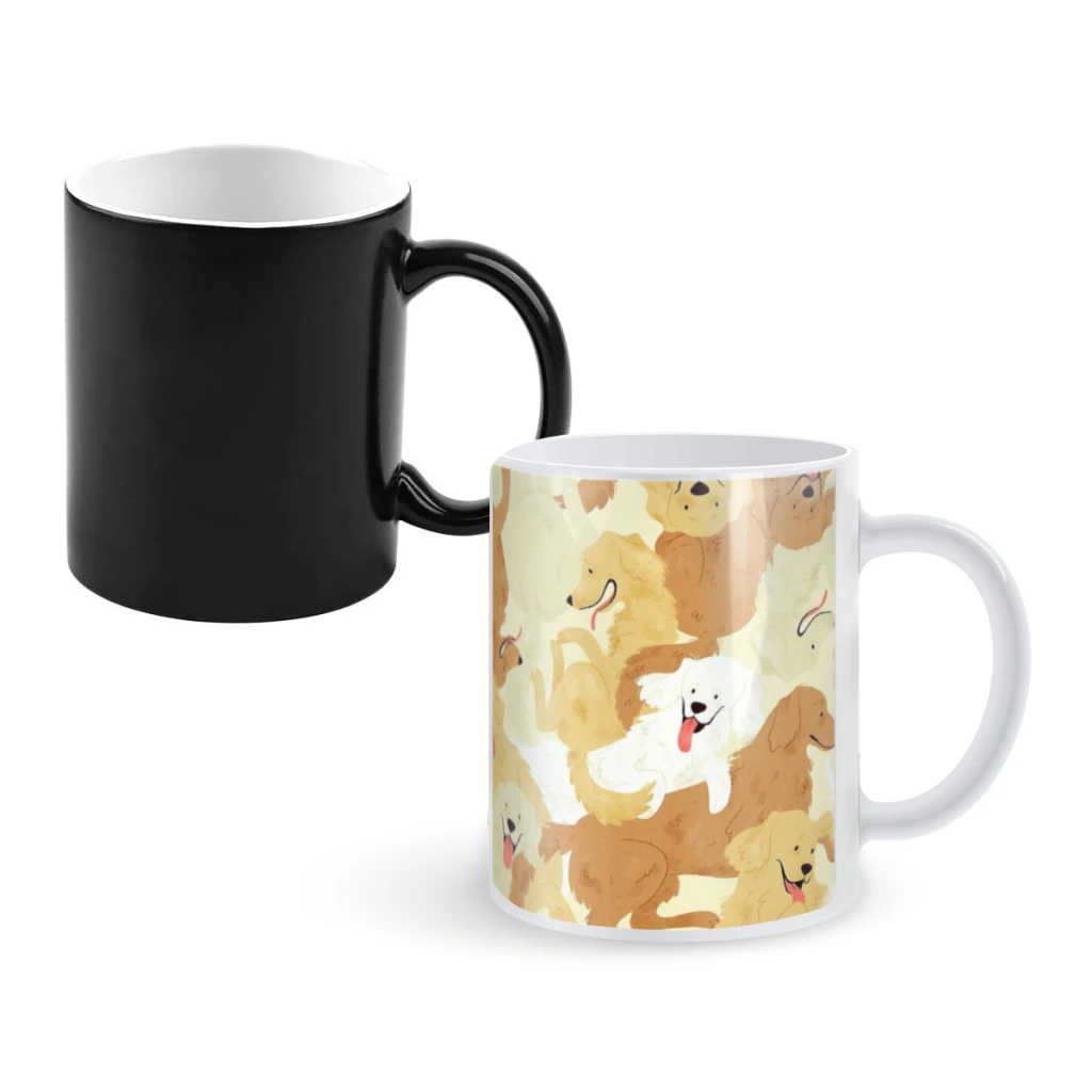 

Golden retrieverCoffee Mugs And Mug Creative Color Change Tea Cup Ceramic Milk Cups Novelty Gifts