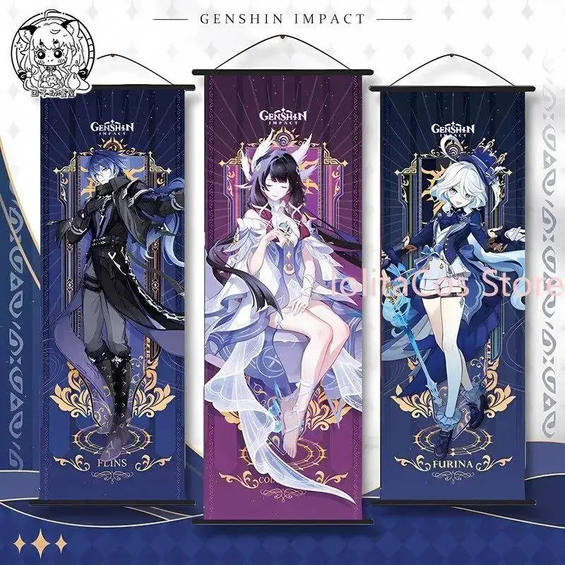 

Game Genshin Impact Acg Flins Columbina Lauma Wriothesley Furina Cosplay Poster Hang Picture Cartoon Pictures Scroll Painting Gi