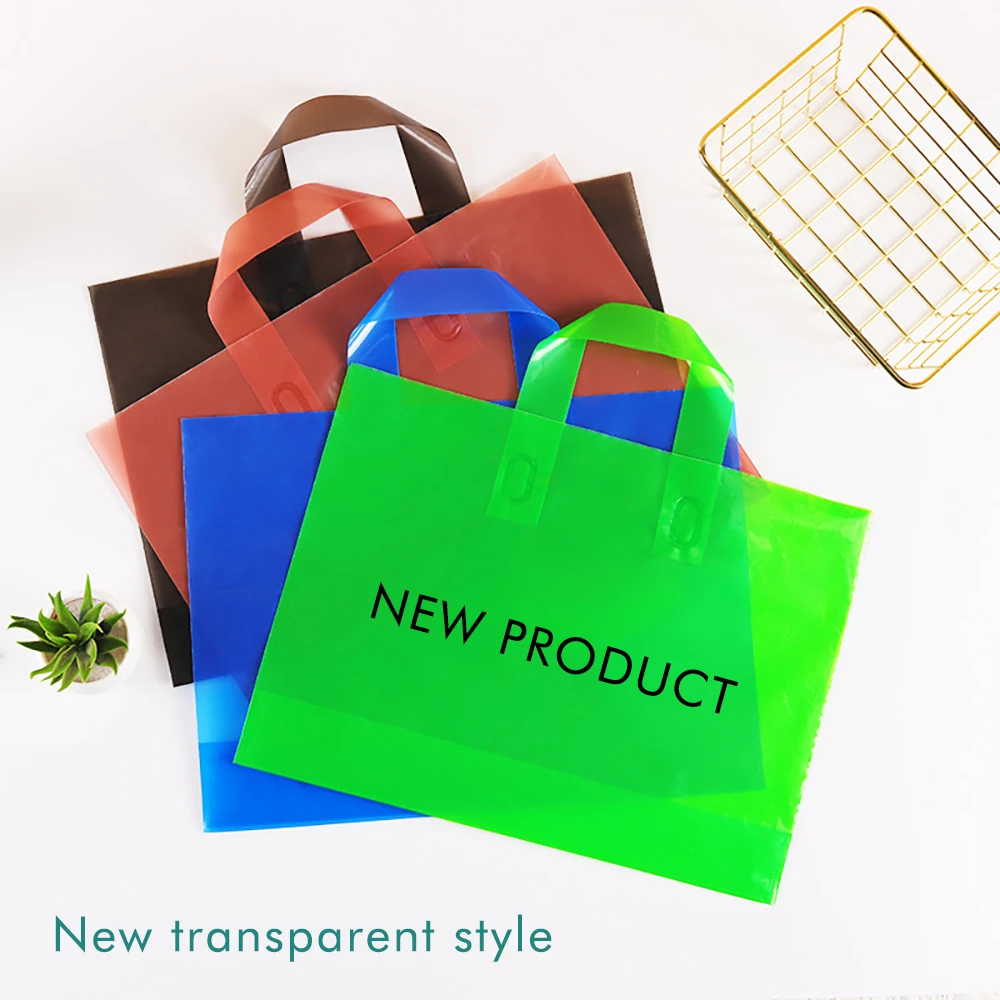 200pcs custom logo Shopping Bag Plastic Bag Gift Bag Clothing Store Personalized Bag Double-sided logo printing summer deals