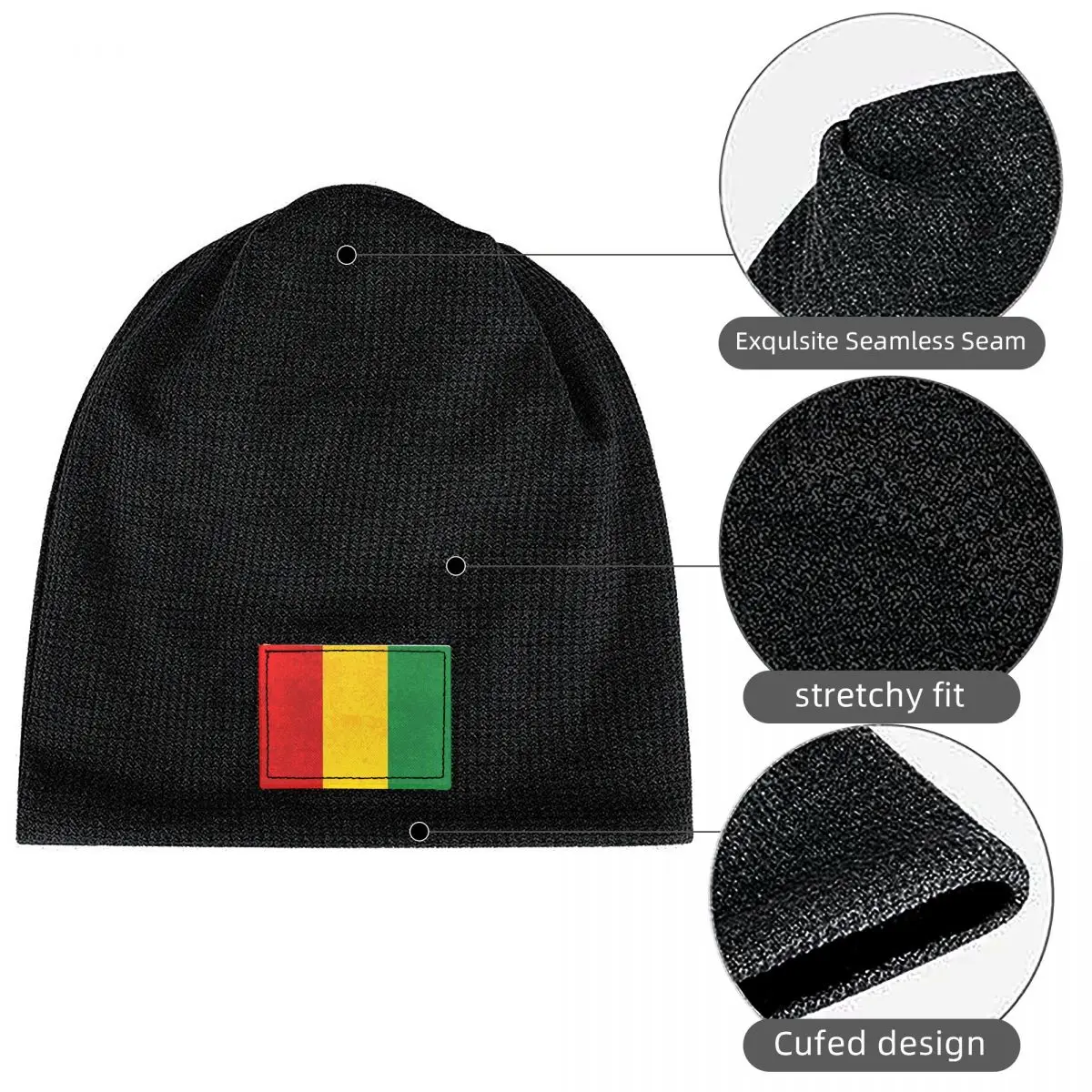 Jamaican Reggae Rasta Lion Jamaica Flag Skullies Beanies Hats Warm Autumn Winter Outdoor Cap Fleece-Lined Bonnet Caps view 5