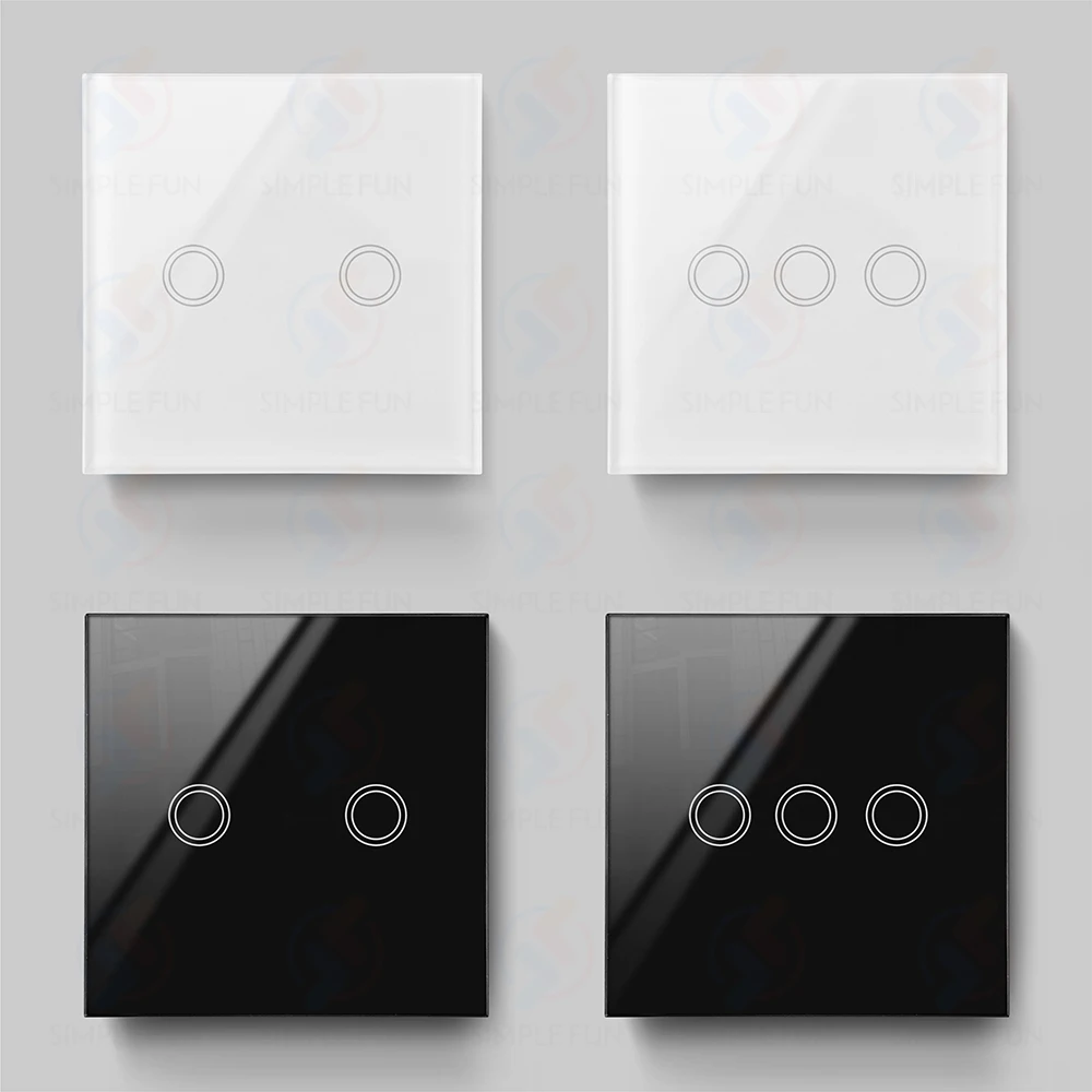 86-Typ Wireless Touch Panel Schalter Drahtlose Licht Schalter 110V 220V 230V 10A Mini RF433mhz relais Modul/Unterbrecher für Beleuchtung – Detail 5