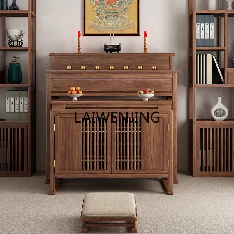 

SGF solid wood new Chinese-style table incense case household step Buddhist table set cabinet