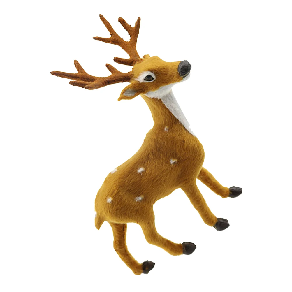 ชุดเครื่องประดับคริสต์มาส 2 ชิ้น ขนาด 15 ซม. ลายกวางเรนเดียร์เหมือนจริง สำหรับตกแต่งโต๊ะทำงาน ตกแต่งบ้านในช่วงเทศกาล ของขวัญสำหรับงานเฉลิมฉลอง