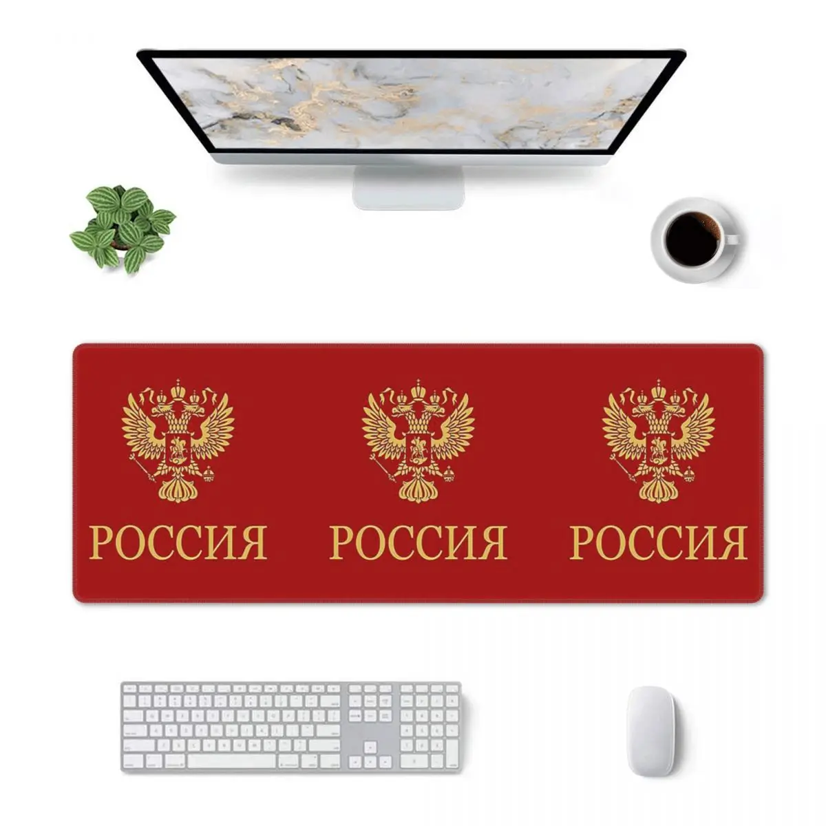 Large Mouse Pad Poccnr Russia Gold Gamer PC Laptop Mats Keyboard Carpet Computer Gaming Office Accessories Desk Mat