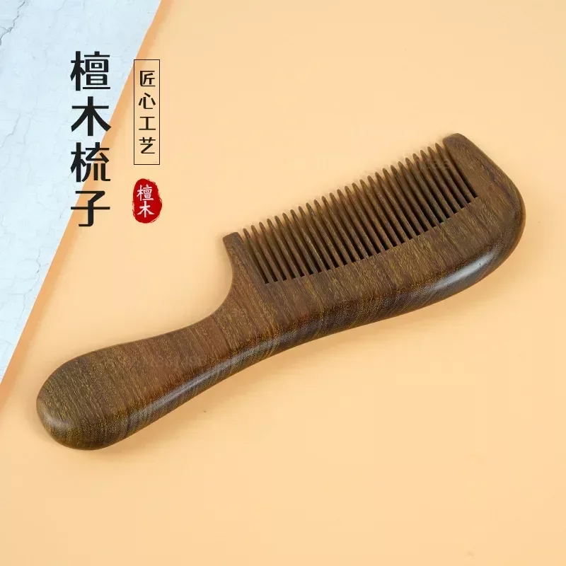 Hair Brush Natural Sandalwood Comb Close Teeth Anti-static Head Massage Hair Care Tools Beauty Accessories Расческа Для Волос