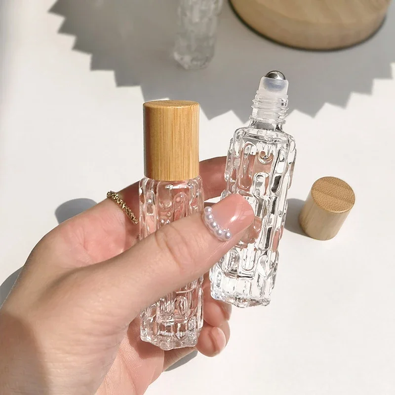 10ml Glass Roller Bottle Perfume Roll on Bottle Mini Essential Oil Containers Sample Empty Bottle Travel Refill Vials