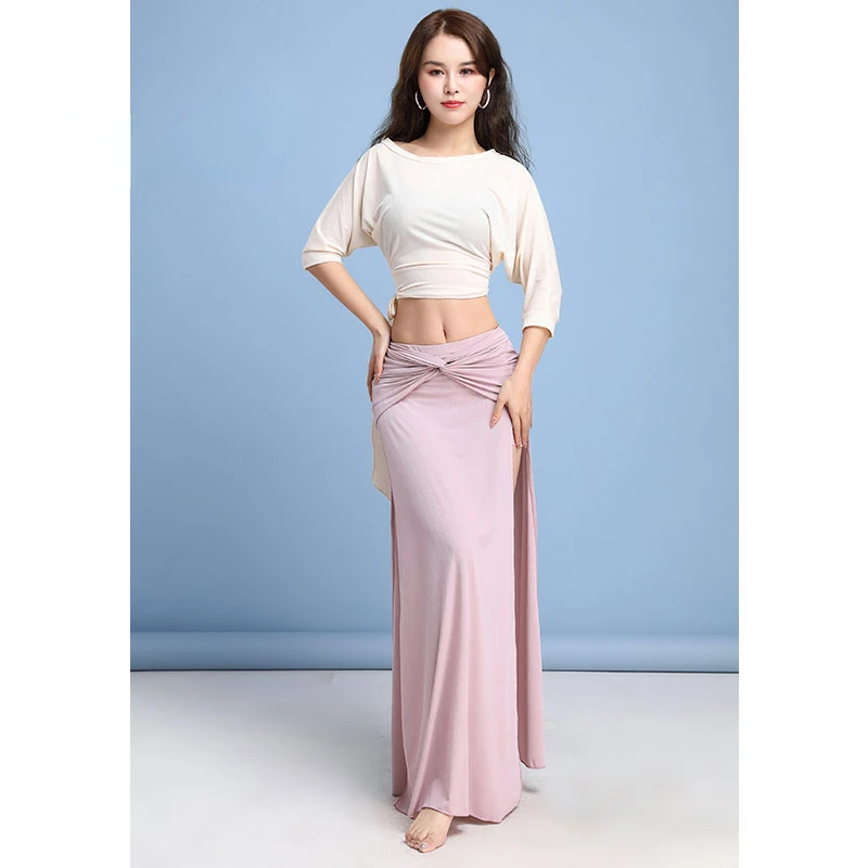 Korea Belly Dance Costumes for Women Long Skirt Goddess Oriental Dance Training Suit For Women Dancing Wear Practice Outfit