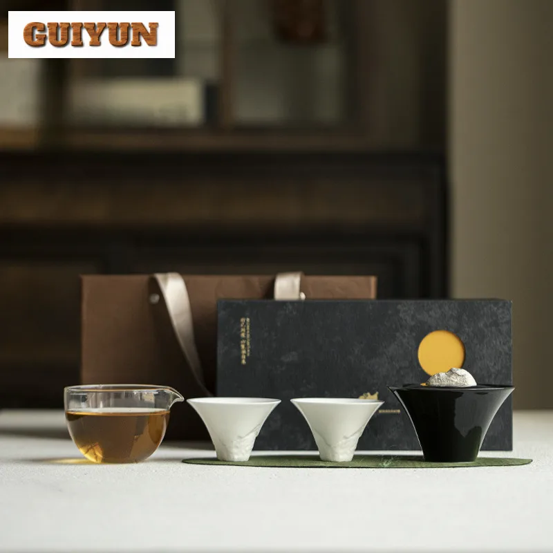 

Distant Mountain Tea Set Complete Set Boutique Tea Ceremony Set Household Teapot And Tea Cup Set Teaset Accessories Ornaments