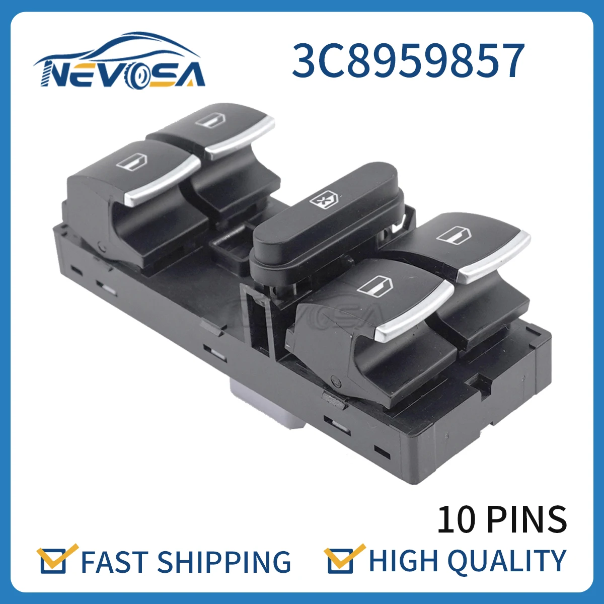 

3C8959857 Car Power Master Window Switch For VW Jetta Passat Eos Rabbit Golf Tiguan Eos Touran Window Locking Button 5ND959857