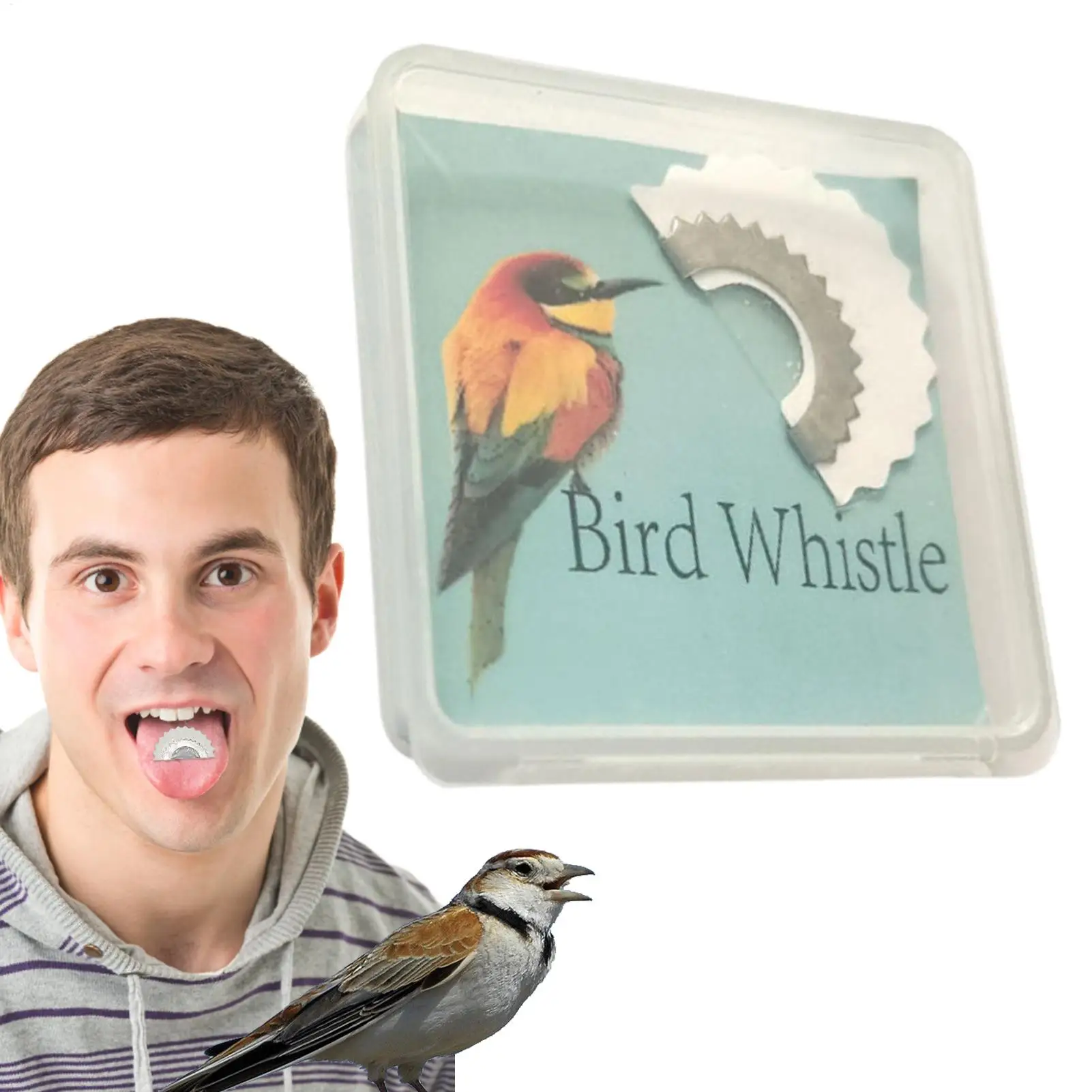 

Hot Selling Easy to Use Bird Whistle Toy Ventriloquist Tool Tongue Warbler Caller Inside Mouth Tongue Whistle Boys Girls