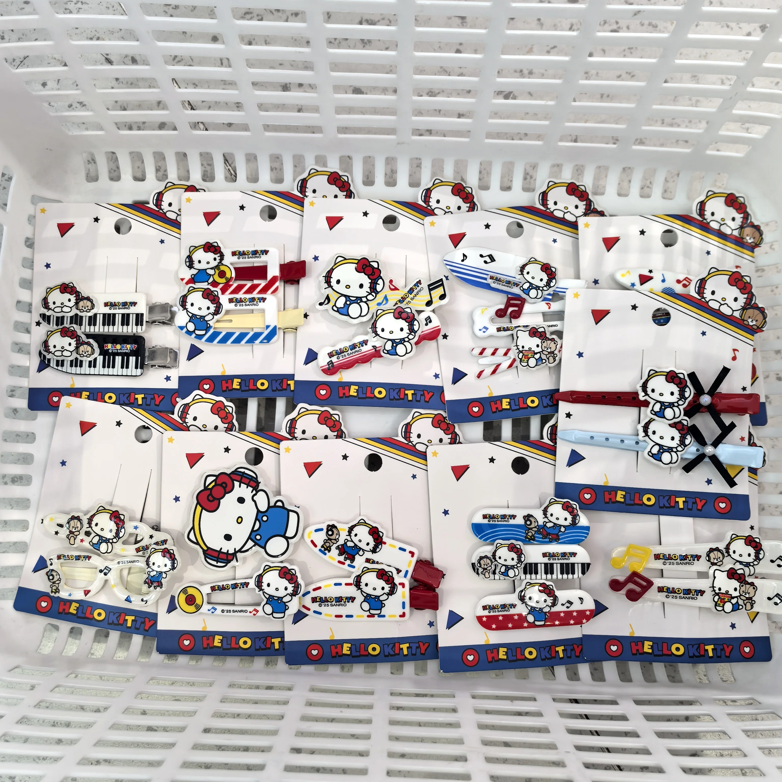 

Hello Kitty Timeless Music Concert Hair Clips -Cute Anime Hair Accessories for Women Girls, Party Supplies, Kawaii Hairpins