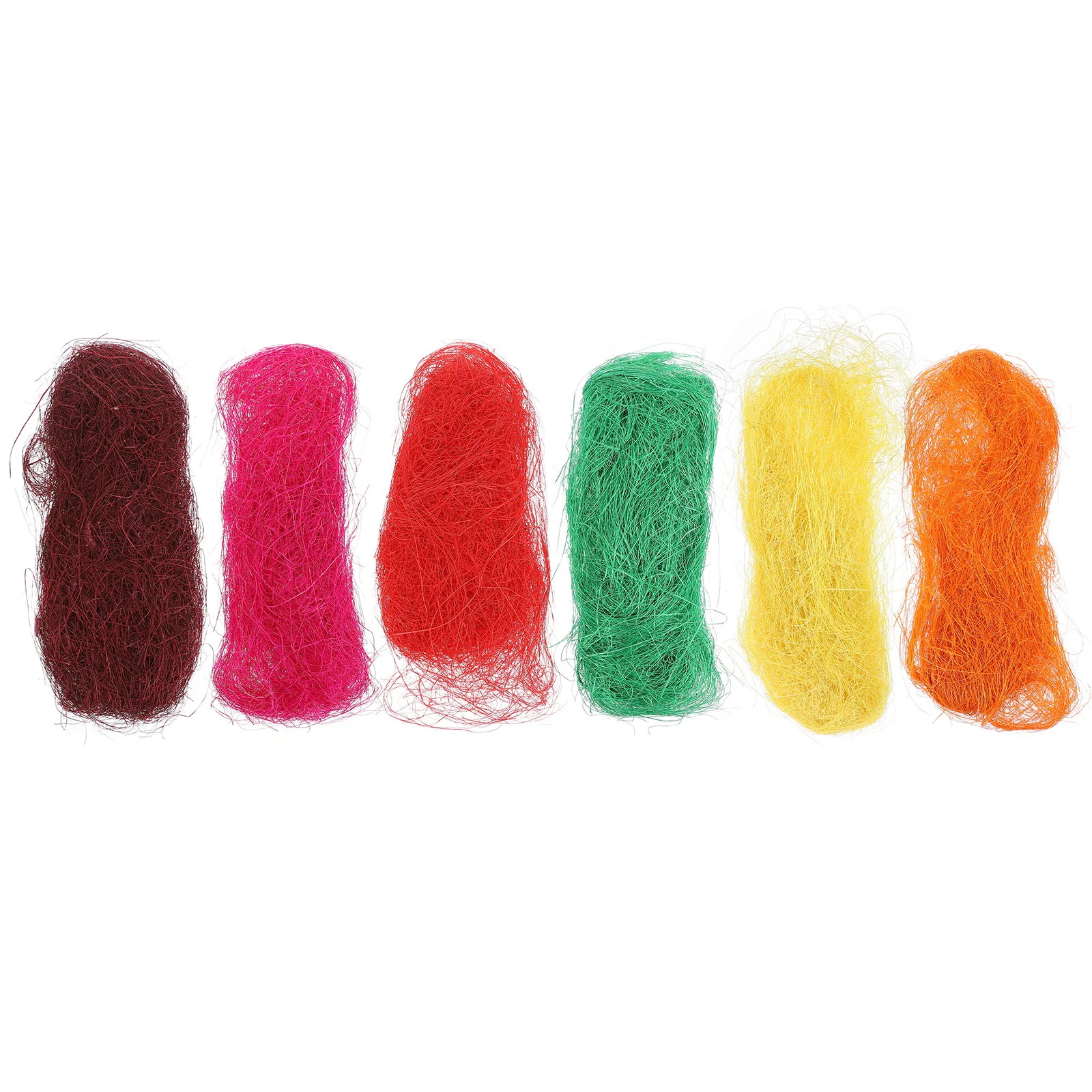 

6Pcs DIY Raffia Silk Bird Nest Padding Material Natural Fiber for Pet Nest Building Hiding Digging Easter Decor Gift Filling