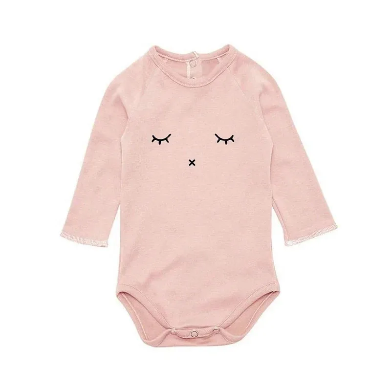 Newborn Baby Rompers Long Sleeve Organic Cotton Brand Infant Boys Girls Floral Print Onesie Spring Autumn Newborn Baby Clothes