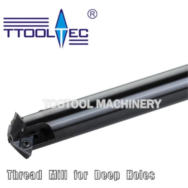 TMSD series Thread Milling tools for deep hole & carmex D-thread cnc carbide milling inserts