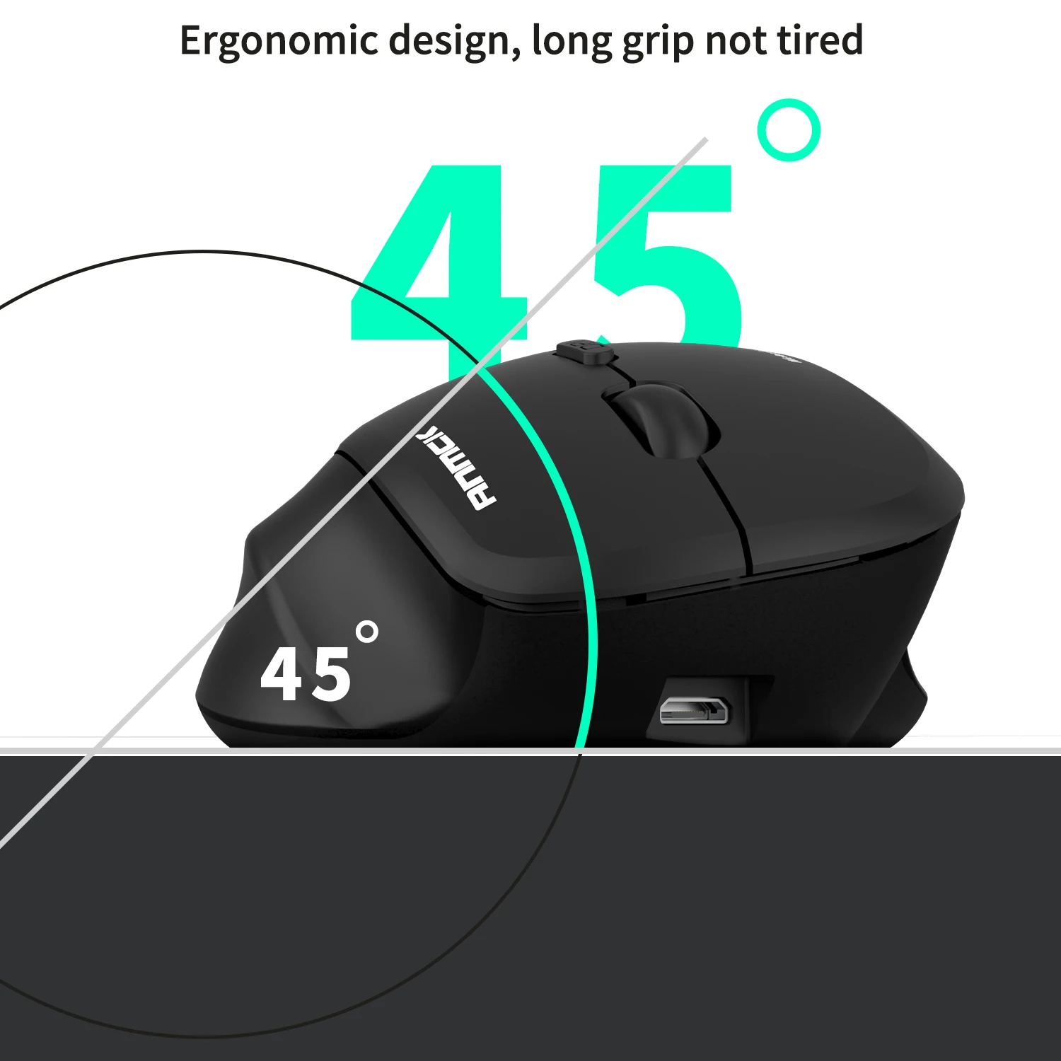 Ratón inalámbrico para juegos con Bluetooth, Mouse Vertical silencioso para pc, recargable, Mini, USB, inalámbrico, gergonómico para computadora portátil Xi