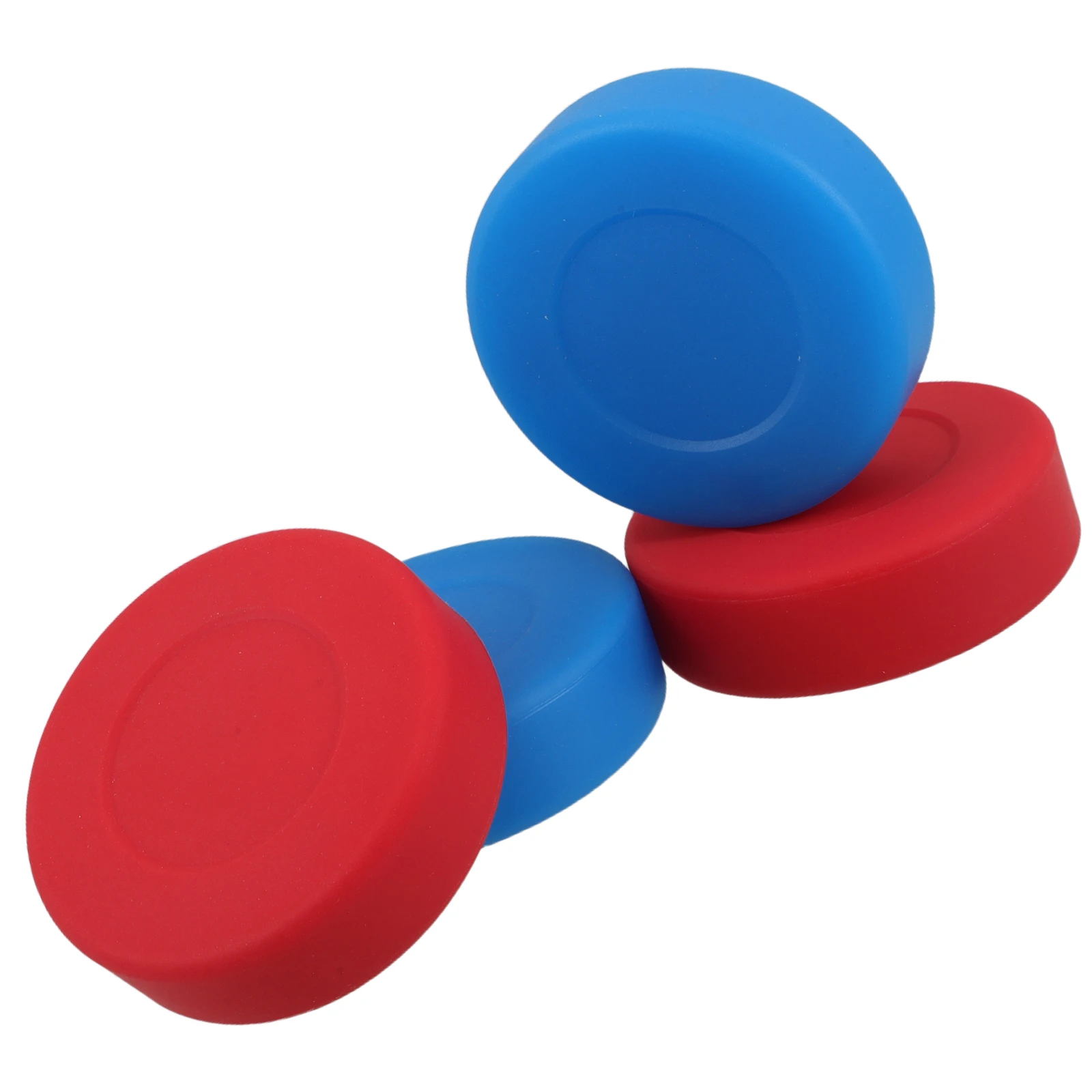 

4pcs PVC Hockey Pucks Durable Round Shape for Street Field Hockey Noise Reduction Matte Finish Suitable
